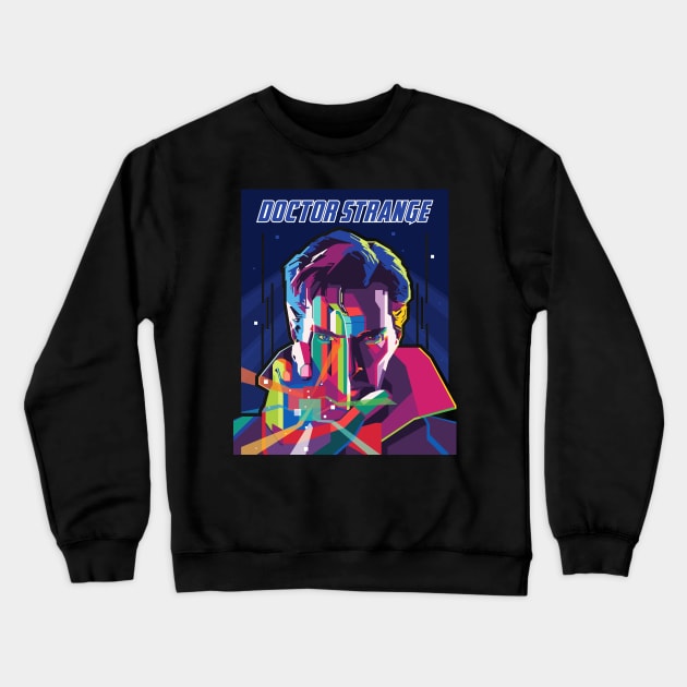 Superheroes Pop Art #DocterStrange Crewneck Sweatshirt by Alanside